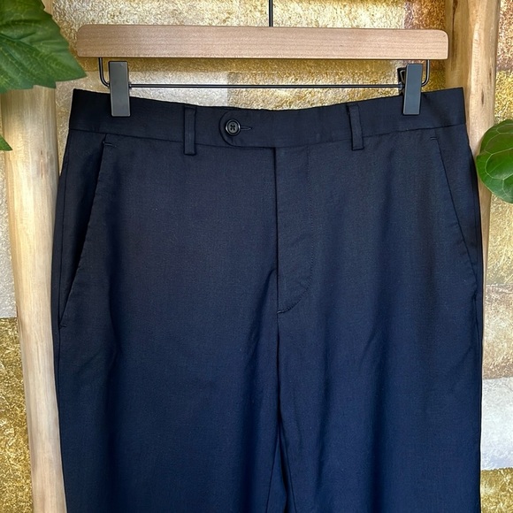 John Varvatos Men’s 100% Wool Portugal Office Trouser Slack Dress Straight Pants - Picture 2 of 9